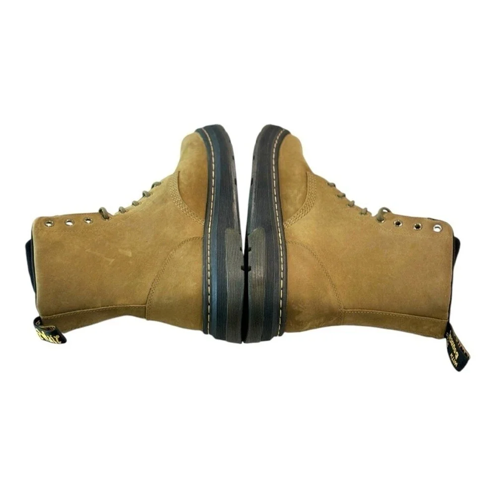 Dr. Martens Crewson Olive Green Crazy Horse Leather Combat Boots Mens Size 12